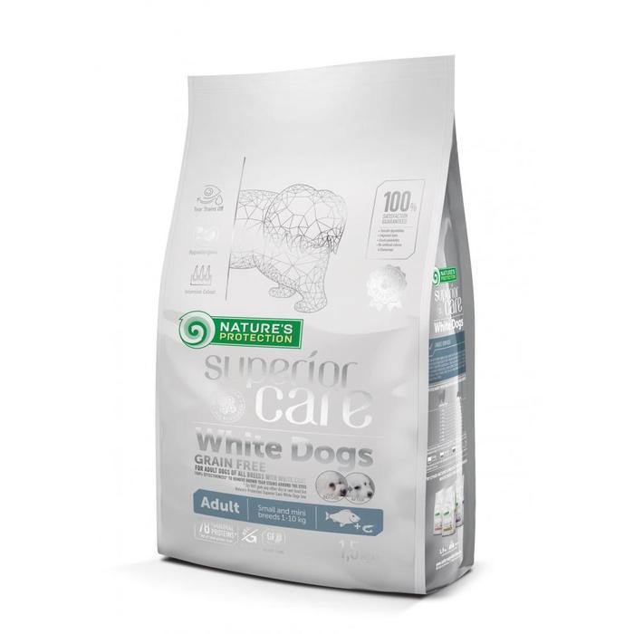 Gambar SUNNYPAWS Natures Protection White Dogs Adult White Fish 1.5 KG Dry Dog Food Makanan Anjing Small Breed Nature dari SunnyPaws Store Kota Tangerang Tokopedia