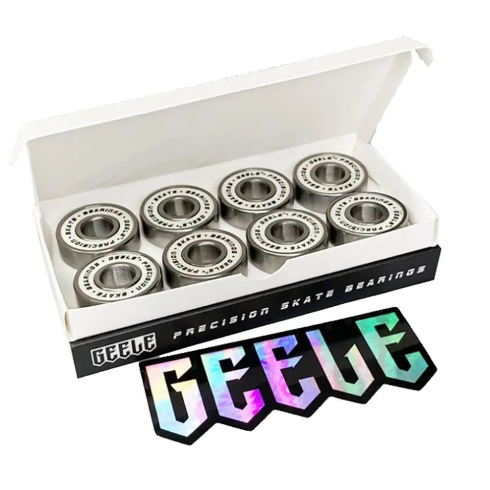 8pcs Skateboard Bearings 608 Bearing for Inline Skates ners，8pcs Skateboard Bearings for Skateboards Longboards Inline Skates Spinners，Skateboard Bearing Spacers