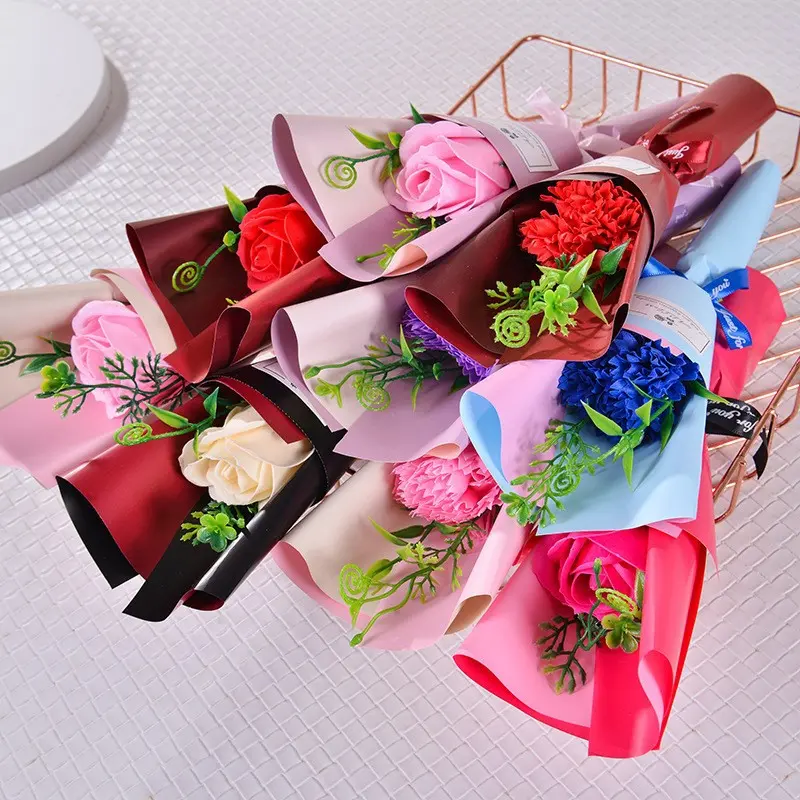 Sejambak Mawar Simulasi, Hari Valentine Hari Guru, H03, Bunga Sabun Mawar, 8 Mac, Sesuai untuk Hadiah Kreatif, Qixi Festival, Bunga
