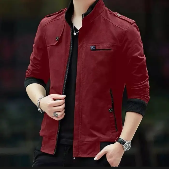 Prevail jaket pria casual keren terbaru Formal Katun Lembut Nyaman
