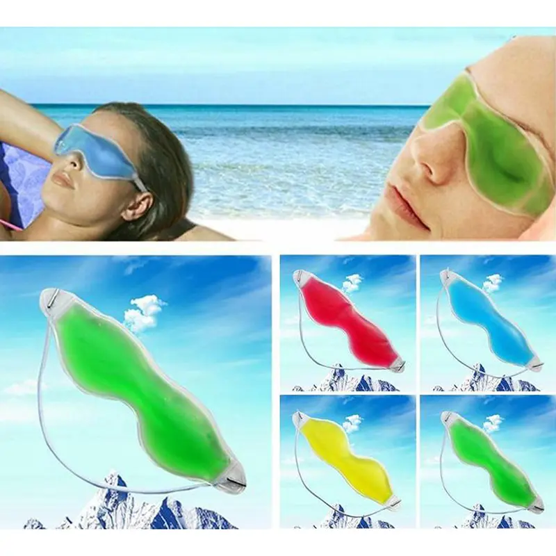 [mqs]1Pc Gel Eye Mask Cold Pack Warm Heat Ice Sleeping Tired Mask Eye Care