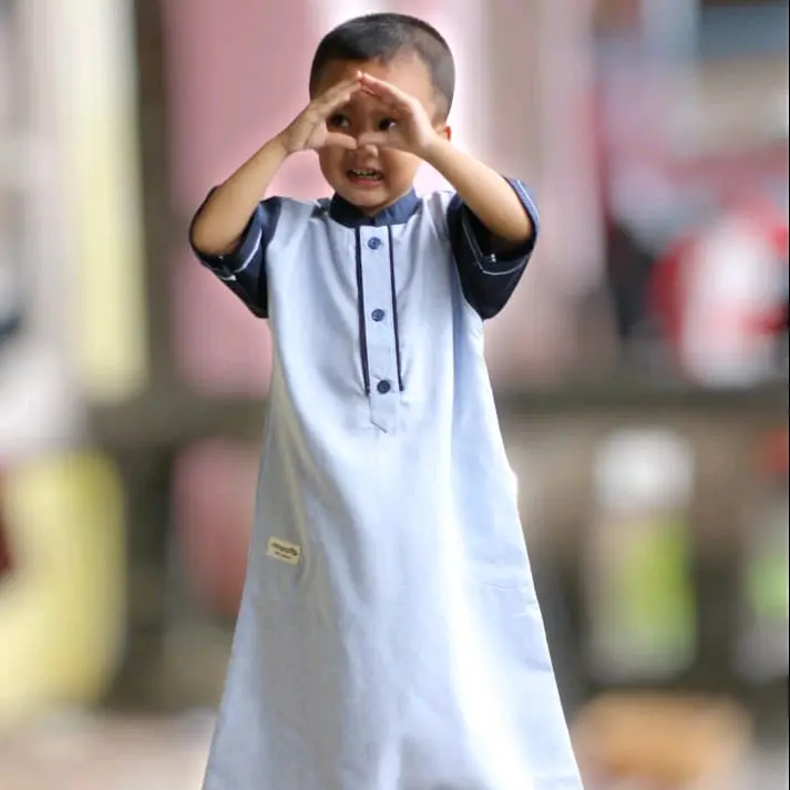 Jubah gamis anak laki-laki usia 6bln-8th Katun Madina 0