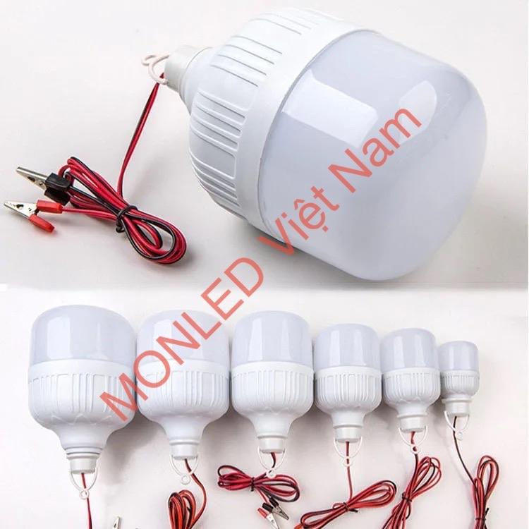 [ BH 12 tháng ] Bóng đèn LED 12v kẹp bình ắc quy