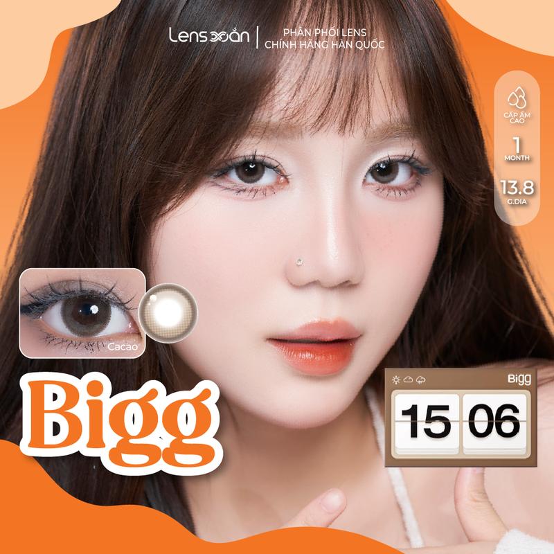  Kính áp tròng cận 1 tháng LENS XOẮN lens nâu tự nhiên giãn to viền tròn MYFiPN BIGG CACAO 15:06  GIÁ 1 CHIẾC  