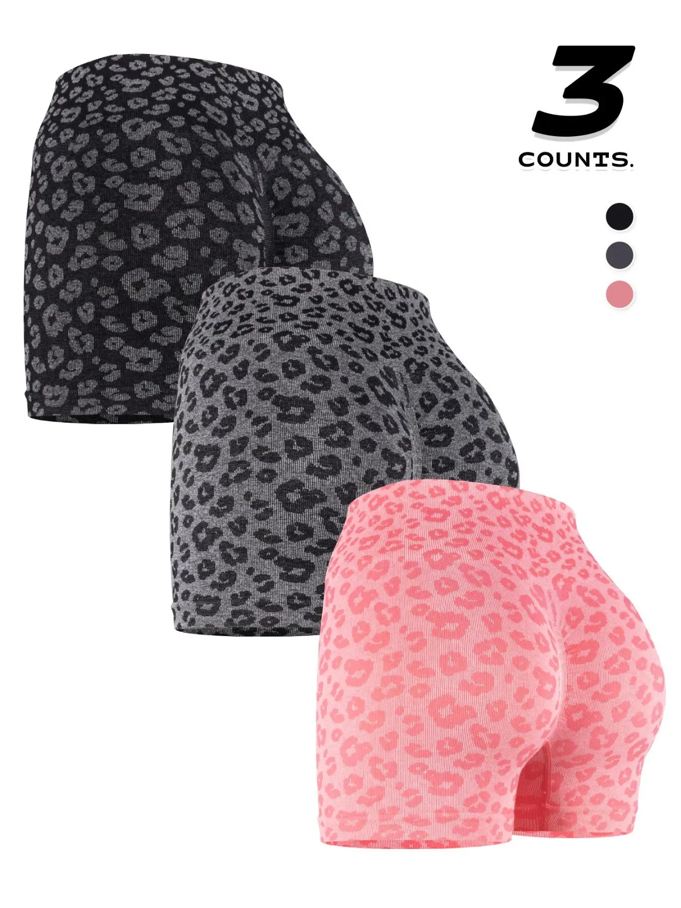 Women's Leopard Print High Waist Shorts, Casual Comfy Breathable Skinny Shorts for Yoga Gym Workout Running, Ladies Bottoms for Summer