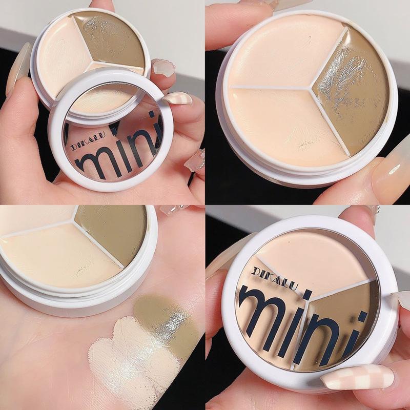 Product Introduction of 3Color Concealer Full Covers Dark Circles Acne Marks Spots Tear Furrows Concealer Cream Brighten Face Even Skin Color Foundation 5