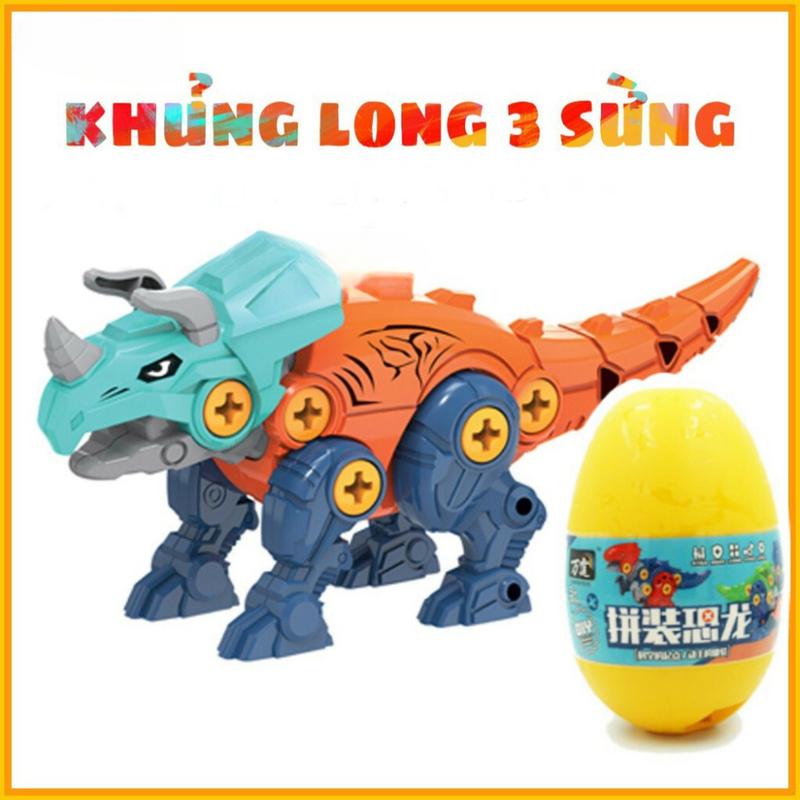 Đồ chơi trứng khủng long cỡ to 19cm, tháo lắp bằng tua vit giúp bé rèn luyện trí thông minh 6