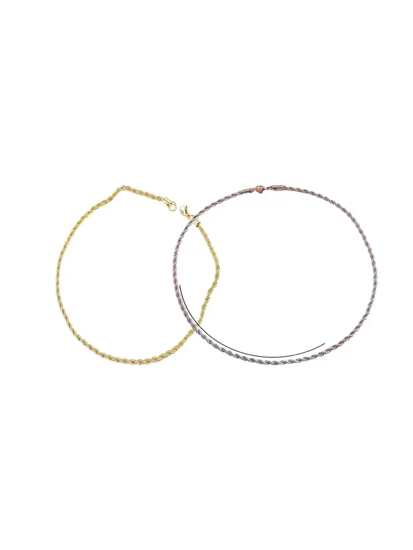 Men's Simple Plain Twisted Rope Design Stainless Steel Necklace, Minimalist Necklace, Street Hip Hop Party Accessories Luxury Jewelry, Necklaces Men 6
