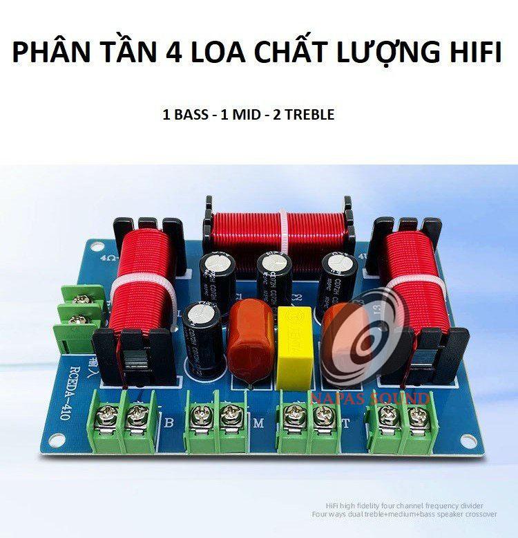 BỘ 2 MẠCH PHÂN TẦN LOA 4 ĐƯỜNG TIẾNG - 1 BASS 1 MID VÀ 2 TRÉP RCEDA410 - PHÂN TẦN 4 LOA CHO LOA KÉO VÀ THÙNG LOA GIA ĐÌNH