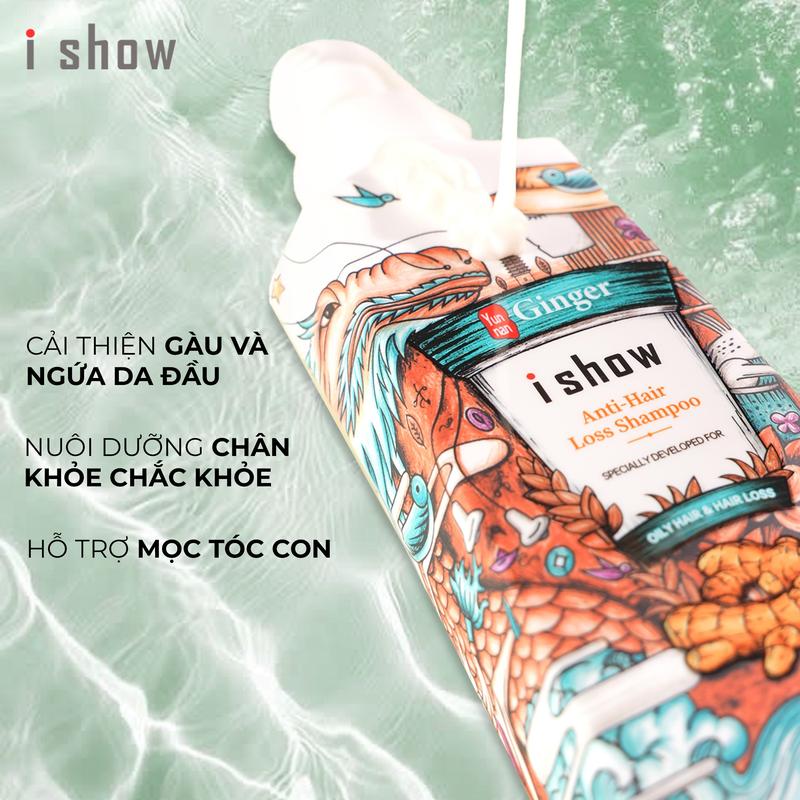 Combo 2 Dầu Gội Gừng I SHOW Giảm Gãy Rụng Kiềm Dầu Phồng Tóc - I SHOW Anti-Hair Loss Shampoo 300ml Women 2