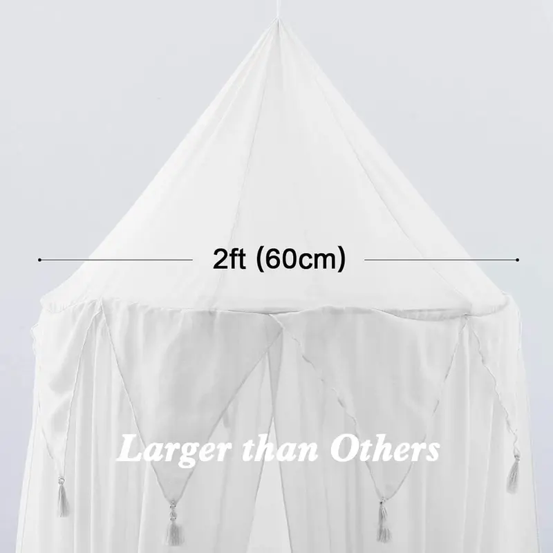 Bed Canopy for Kids Girls, Round Dome Mosquito Net Canopy Bed Curtain for Play Room Baby Bed, Indoor Outdoor Hanging Home Decoration, Christmas Gifts, Christmas Decorations 2