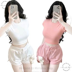[Size S, M] Set Phối Áo Croptop Borip Ôm Body Form Basic Kèm Quần Đùi Da Cá Đính Gấu Bông, Kích Cở Size S, Áo Croptop Ôm Body Nữ Áo Kiểu Xinh Đẹp In Hình Độc Lạ Đi Biển Đang Hot 2025 Mặc Hè Mặc Nhà Mặc Đi Chơi Thoải Mái