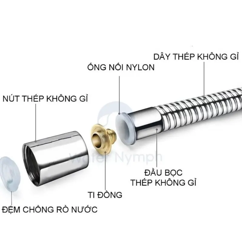 Dây vòi hoa sen Inox ốc đồng chất lượng cao 4
