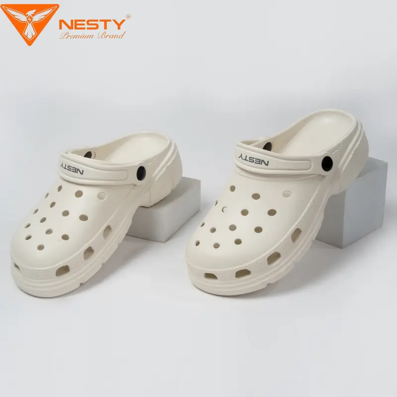 [Tặng Charm Ngẫu Nhiên] - NE01 - Dép Sục Nam Nữ NESTY Kiểu Dáng Basic Chống Trượt Đế Bằng Cao Su 2