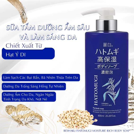 Sữa Tắm Hatomugi Body Dưỡng Ẩm Sáng Da 600ml 800ml 3