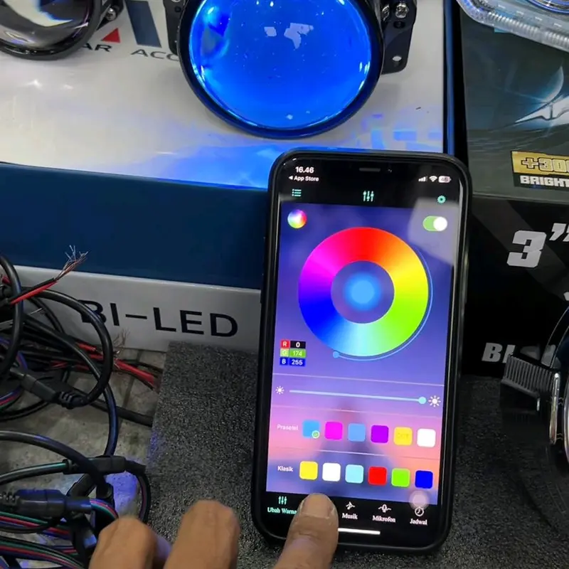 DEMON RGB DEVIL RGB 12 LED BILED 2.5 INCI DAN 3 INCI 1