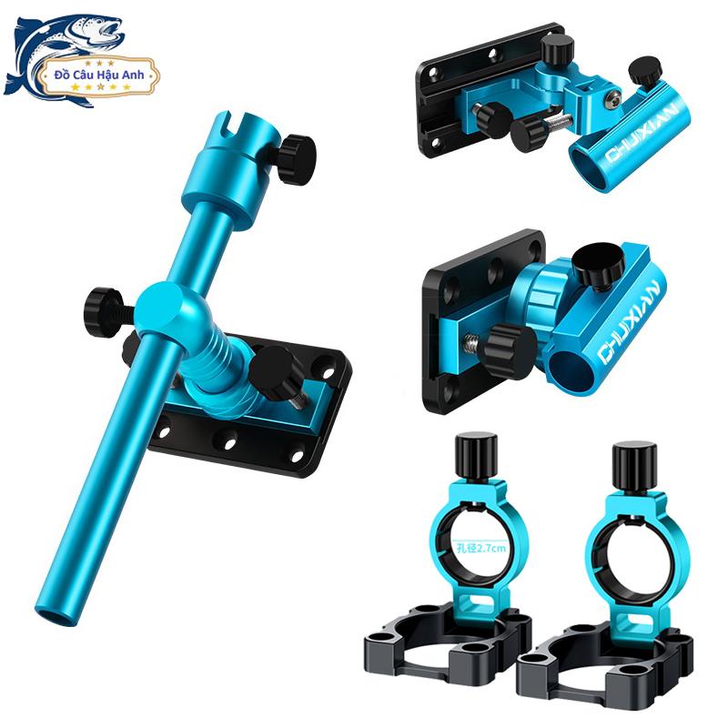 Bộ Pat Thùng Câu Đài, Pat Chống Cần, Pat Rọng Cá, Pat Khay Mồi Hợp Kim Nhôm Cao Cấp DCC16 Đi Câu Bắt Cá Fishing Câu Cá