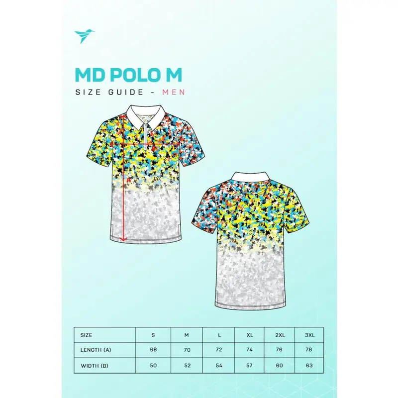 Trijee Polo / Men  / Polo Jersey / Dry Fit / MD Polo M- Multi Dots 7