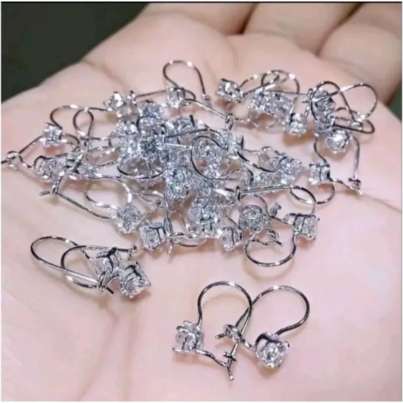 Perhiasan Anting Titanium Wanita Anti Karat queen shop Putih 7