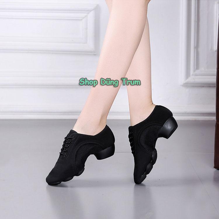 Product Introduction of Giày khiêu vũ nữ 3cm vải Oxford êm ái đế cao su chống trơn trượt KV30 22