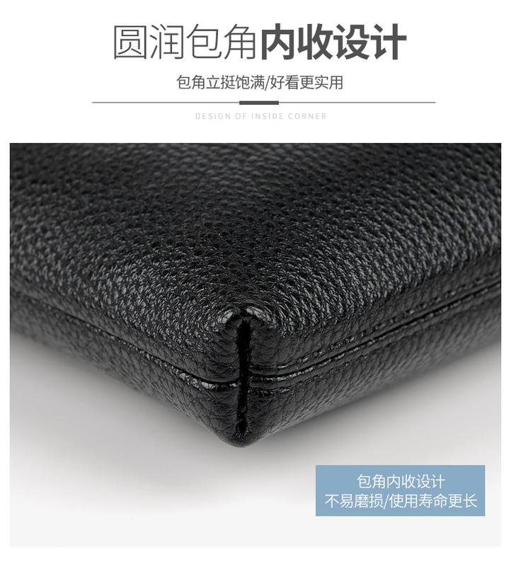 Product Introduction of Kangaroo Men's Handbag Fashionable Casual Large Capacity Clutch Male Clutch Male Clutch Soft Leather Envelope Bag Men's Bag 10