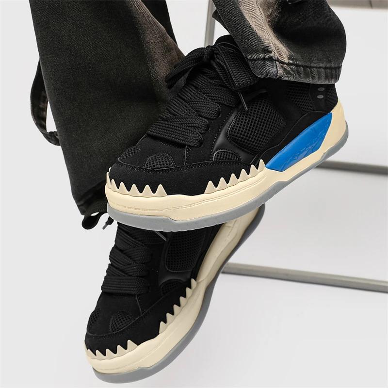 2024 New Customize Dinosaur Design Men Flat Skateboarding Shoes Leather Women Fashion Street Walking Sports Sneakers Casual Trainers_voghion.com