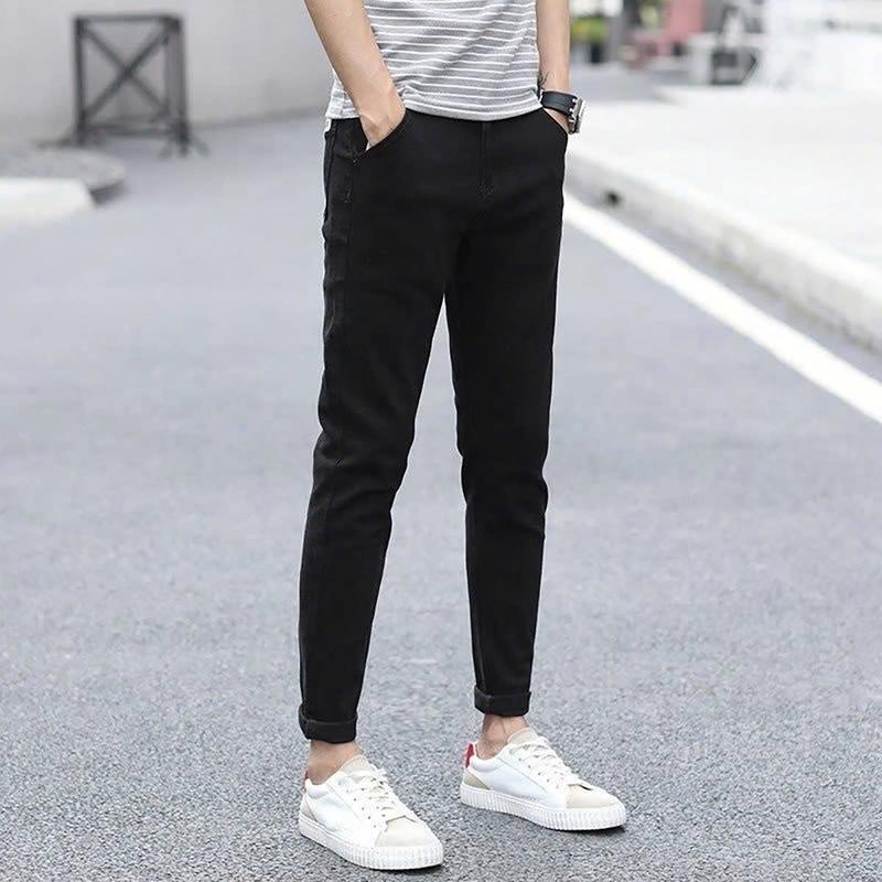 Quần jean nam trơn màu đen không rách chất bò đẹp co dãn tốt 4 chiều Có Túi form dáng skinny boy phố QDS20 Menswear Pants TCS Trùm Chuyên Sỉ