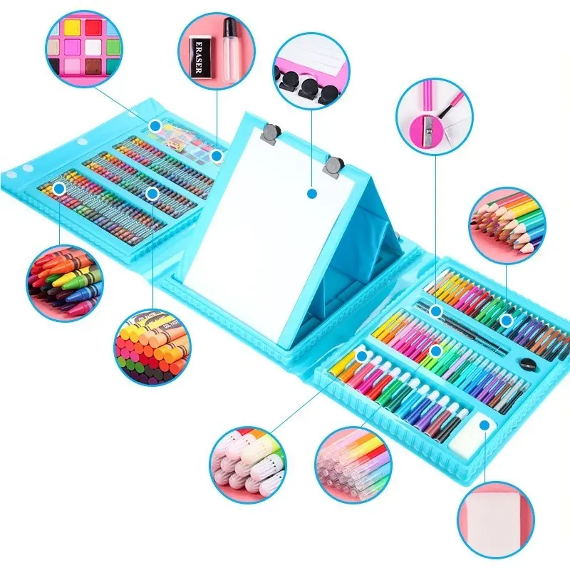 Crayon Set Lengkap Isi 208PCS / Alat Mewarnai Anak Lengkap Murah 6