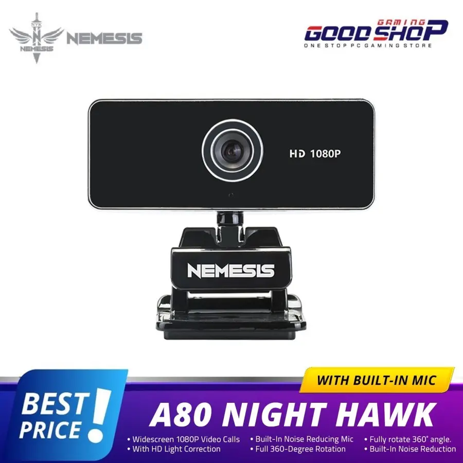 NYK Nemesis A80 Night Hawk - Gaming Webcam