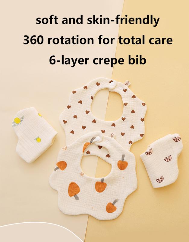 Product Introduction of Baby petal bibs breathable gauze newborn baby bibs 10