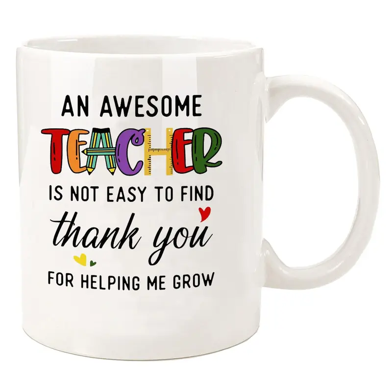 Letter Pattern Coffee Mug, Durable Heat Resistant Coffee Mug with Handle, Kitchen Accessories, Creative Gift for Teacher, Gifts for Girlfriend, Best Friend Gifts, Drinkware 4