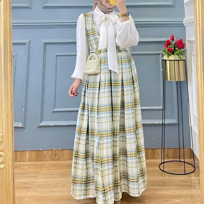 Siera dress gamis korea gamis korean style gamis vintage gamis lebaran Putih Wanita Tutu Silk Kotak Katun Siera dress gamis korea gamis korean style gamis vintage gamis lebaran Putih Wanita Tutu Silk Kotak Katun
