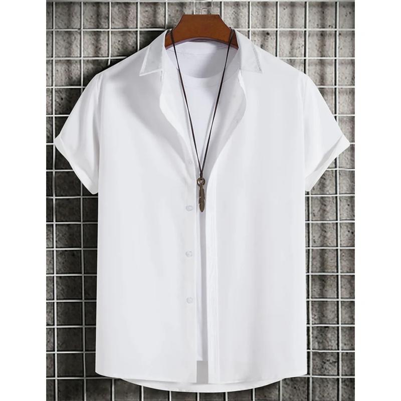 Men's summer fashion 3D printing simple Hawaiian short sleeved men's casual beach party clothing shirt 2