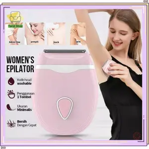 Alat Cukur Elektrik Portabel, Tanpa Rasa Sakit, Pisau Tahan Karat, Cocok untuk Wajah, Kaki, Lengan, Bikini dan Ketiak, Mudah Dibawa