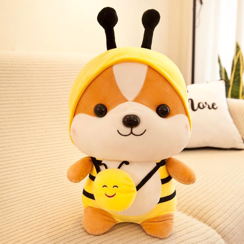 Gấu Bông Chó Shiba Cosplay Ong Vàng Mini 25cm Cao Cấp - Gấu Gắp - Gấu Mini - Gấu Cao Cấp - Gấu Dễ Thương - Gấu Nhỏ Toy Thú Nhồi Bông Thú Bông Đồ Chơi Phát Nhạc Voi