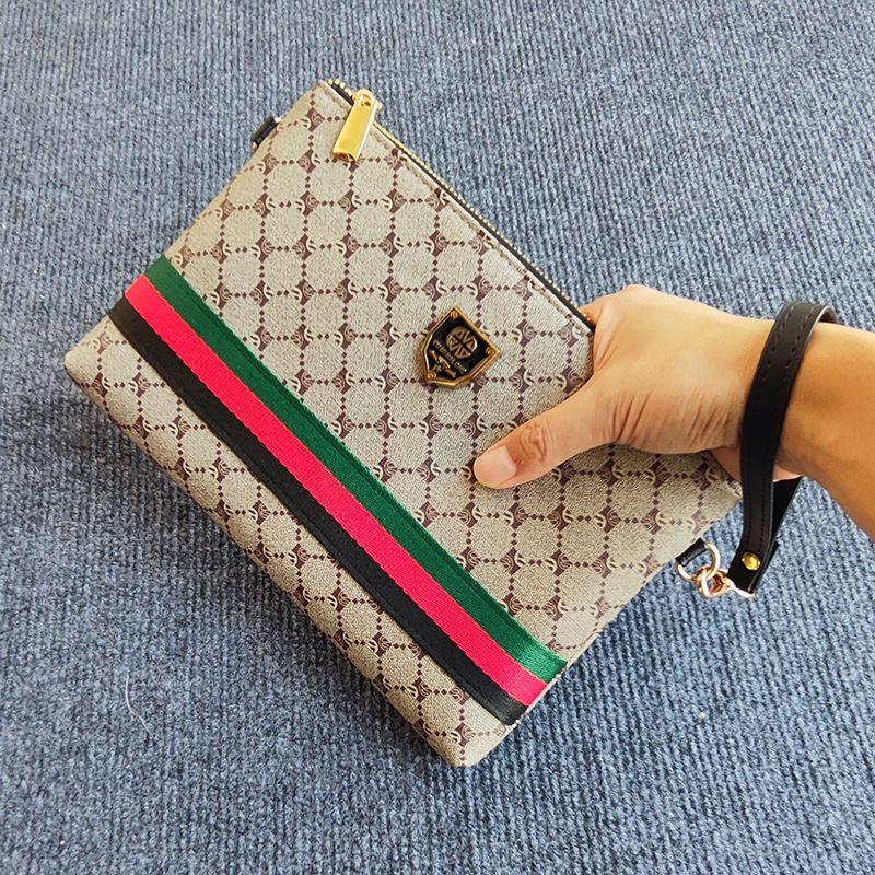 Product Introduction of High-End Clutch Bag Personality Trendy Fashion Men's Bag 2024 New Clip Bag Men's Handheld Bag Long Wallet Women 4