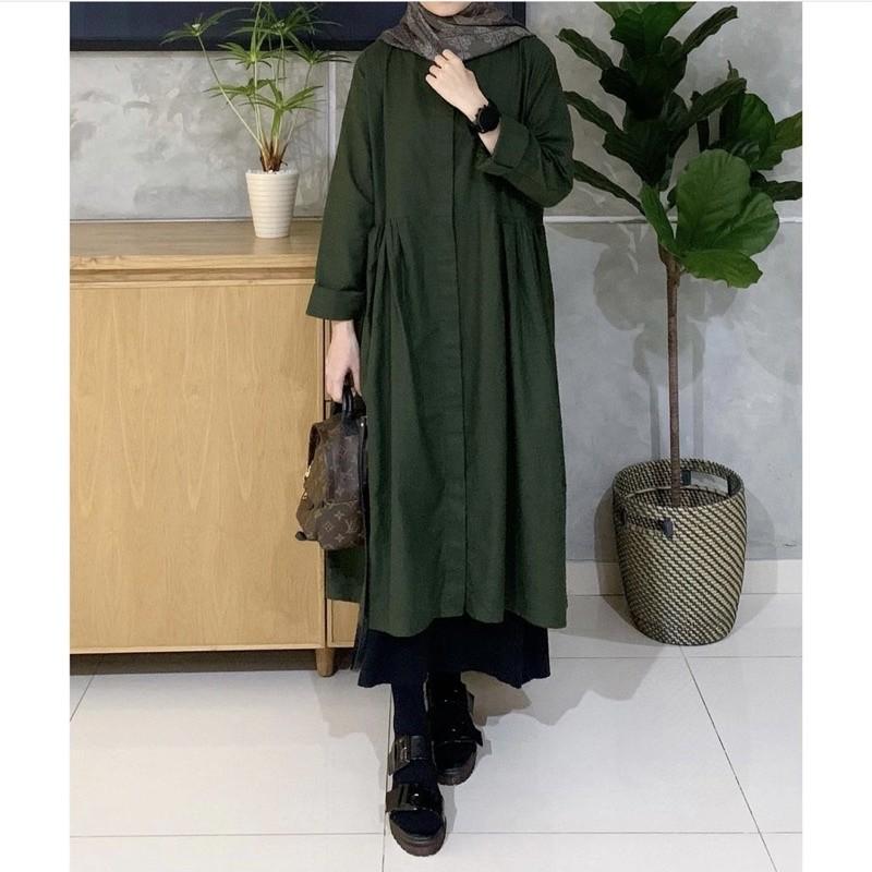 Product Introduction of ATASAN WANITA LONG TUNIK  Muslim FFA SERIES BAHAN RAYON TWILL PREMIUM  Tebal DAN  Lembut   size S, M, L, XL, XXL 37