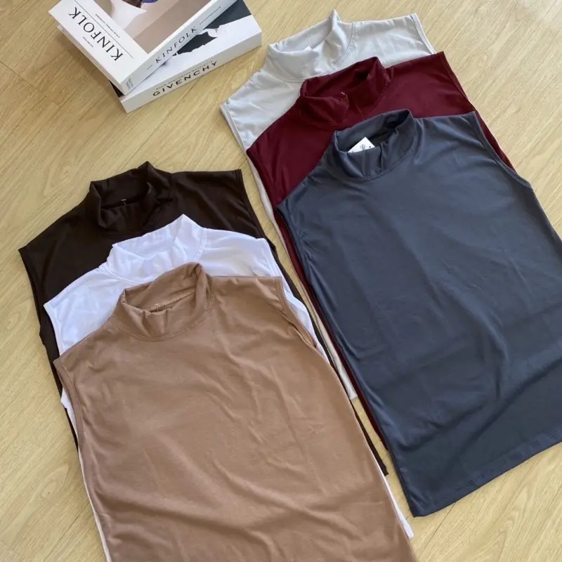 Manset Buntung inner kaos tanpa lengan manset kaos wanita kutung dalaman baju daleman baju Katun Polos 2