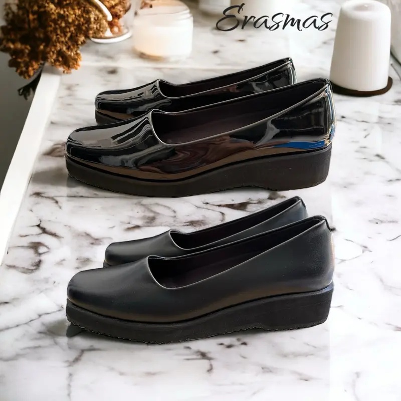 Erasmas B4 hak 3cm - Sepatu Kantor Wanita Sepatu Dinas Wanita Sepatu Kerja Wanita Sepatu Wedges Wanita Sepatu Persit Sepatu Bhayangkari 0