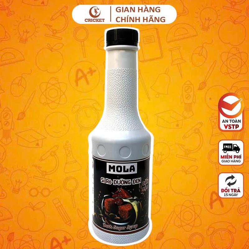 Siro đường đen nấu trà sữa, Siro làm trân châu đường đen Mola chai 1,4kg - Pha Chế Sữa Tươi Trân Châu Đường Đen siêu ngon cường  quật
