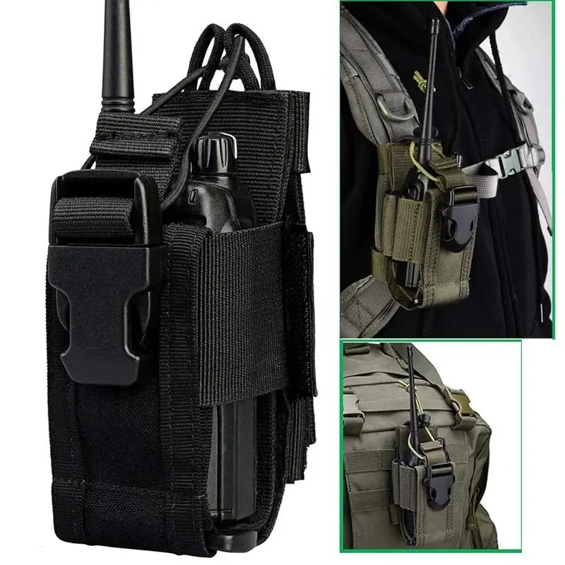 [Back To Nature]1PC Tactical Radio Walkie Talkie Holder Bag Belt Pack Accessories Outdoor Pouch Pendant Pouch