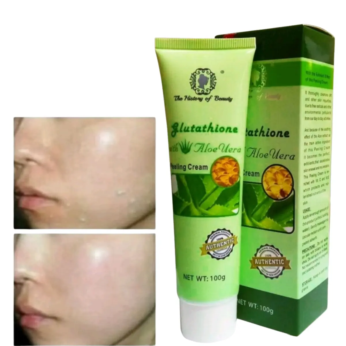 glutathione with aloe vera peeling cream Glutathione With Aloe Vera Magic Peeling Cream Collagen & Glutathione cream  100g