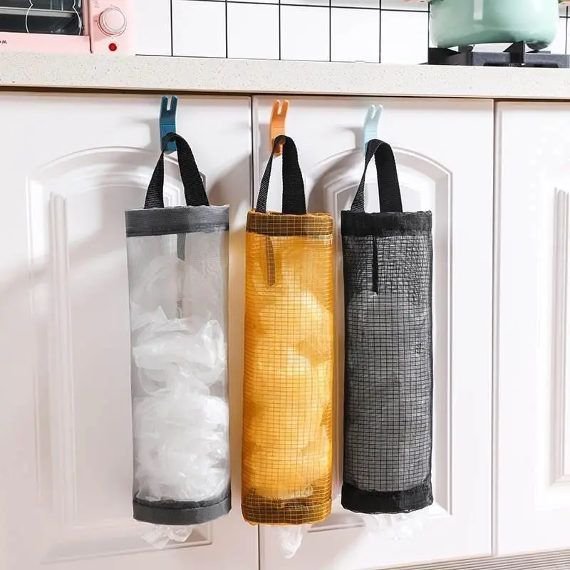 Kitchen Wall Mounted Garbage Bag Storage Bag Household Trash Remover Box Storage Bag Large Capacity Plastic Bag