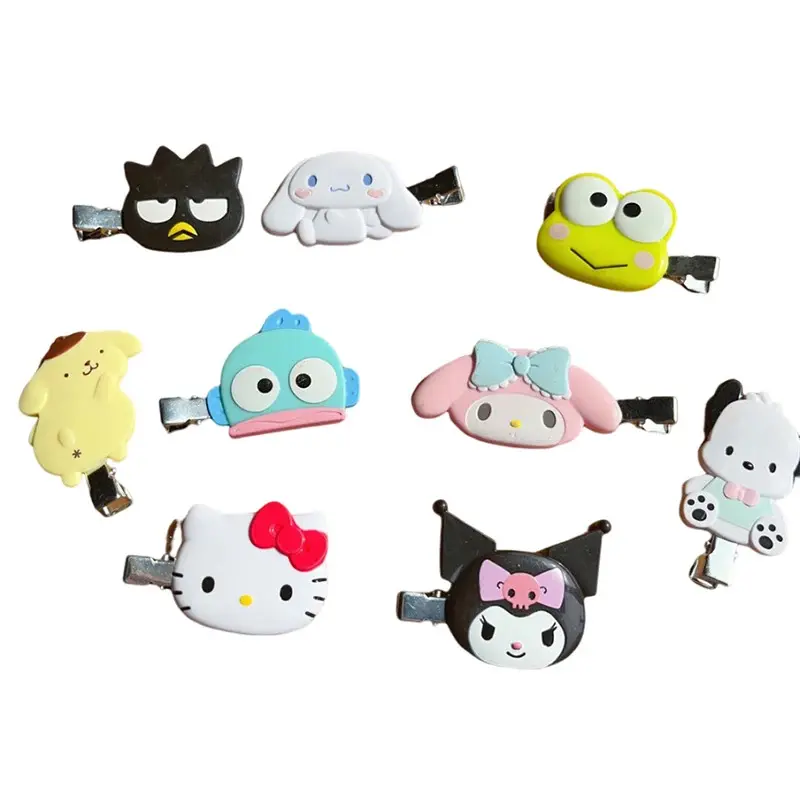 กิ๊บติดผม Sanrio สไตล์ Kawaii กิ๊บติดผมลายการ์ตูนน่ารัก หมวก คลิปหนีบผมด้านข้างน่ารัก สำหรับเด็กหญิงและสตรี เครื่องประดับผม ของขวัญแสนสนุก