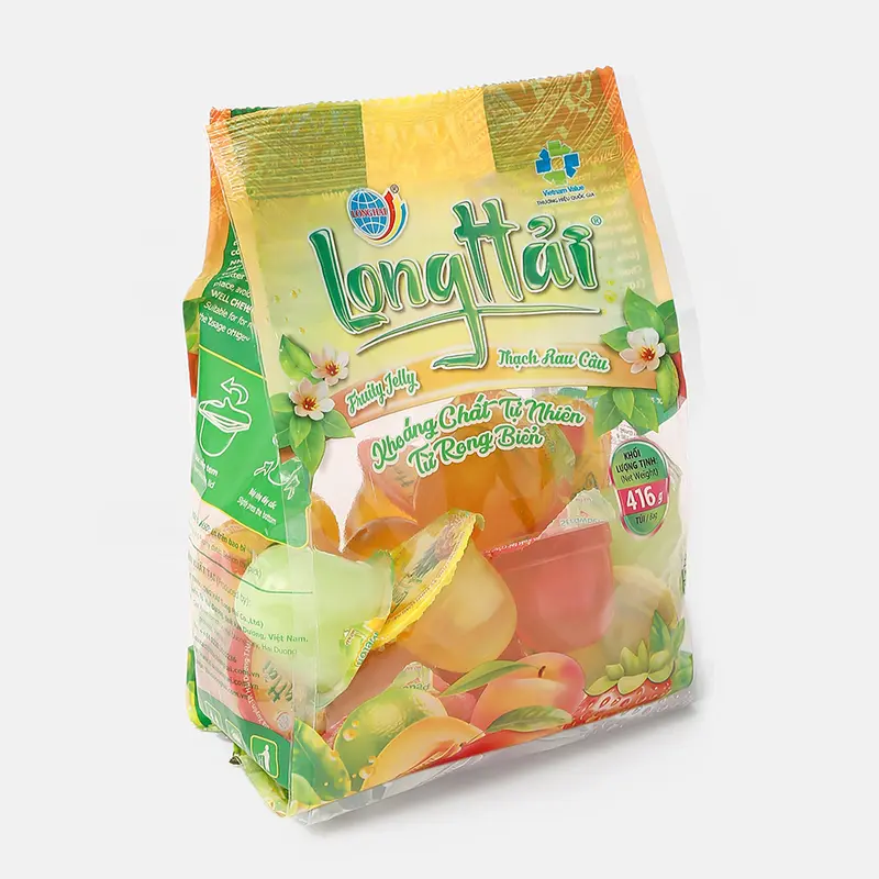Thạch Rau Câu Long Hải Hương Vị Tổng Hợp Trọng Lượng Túi 416 G Ăn Vặt Snack Food Thức Ăn 1