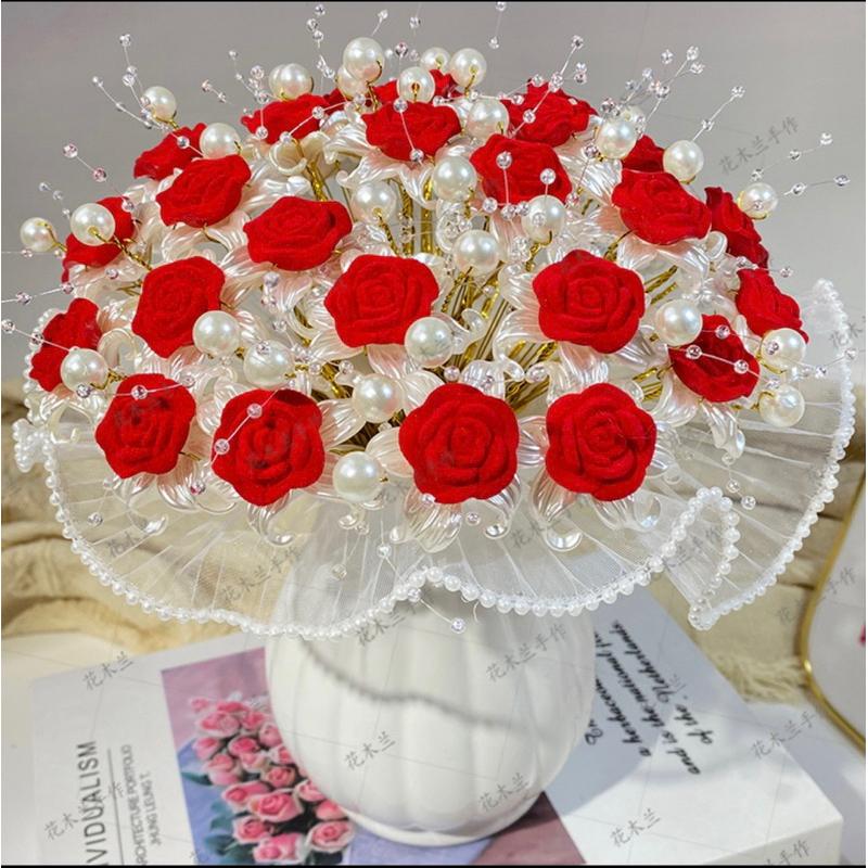  Set vật liệu tự làm bình hoa trang trí hoa handmade sang trọng decor S0012 Decor Phòng 