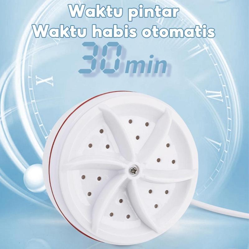 Mesin Cuci Mini Portable USB Ultrasonic / Mesin Putar Pencuci Pembersih Pakaian Dalam Kaos Kaki Handuk Piring / Turbine Washer Untuk Travelling 4
