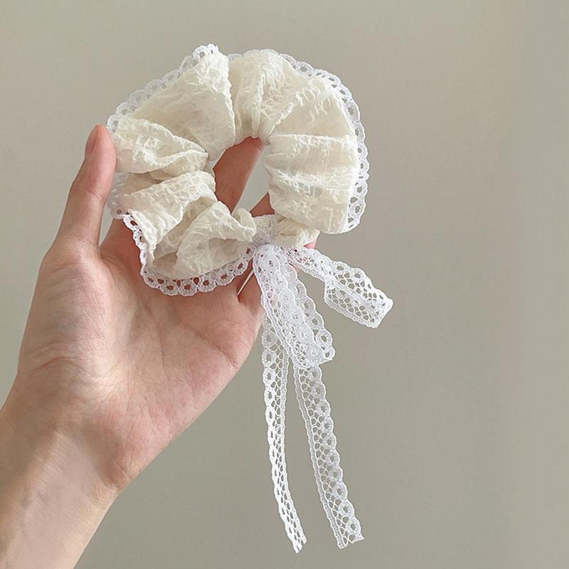 Product Introduction of Scrunchie Ruy Băng Nổi, Thiết Kế Nơ Ren, Dây Buộc Tóc, Nút Thắt Nơ Ruột Hàn Quốc, C0X9 28