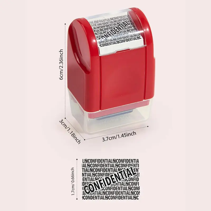 Stamp Set, 1 Count ID Identity Protection Roller Stamp & 5 Counts/set Paying Stamp, Stationery Supplies for Confidential Information 1