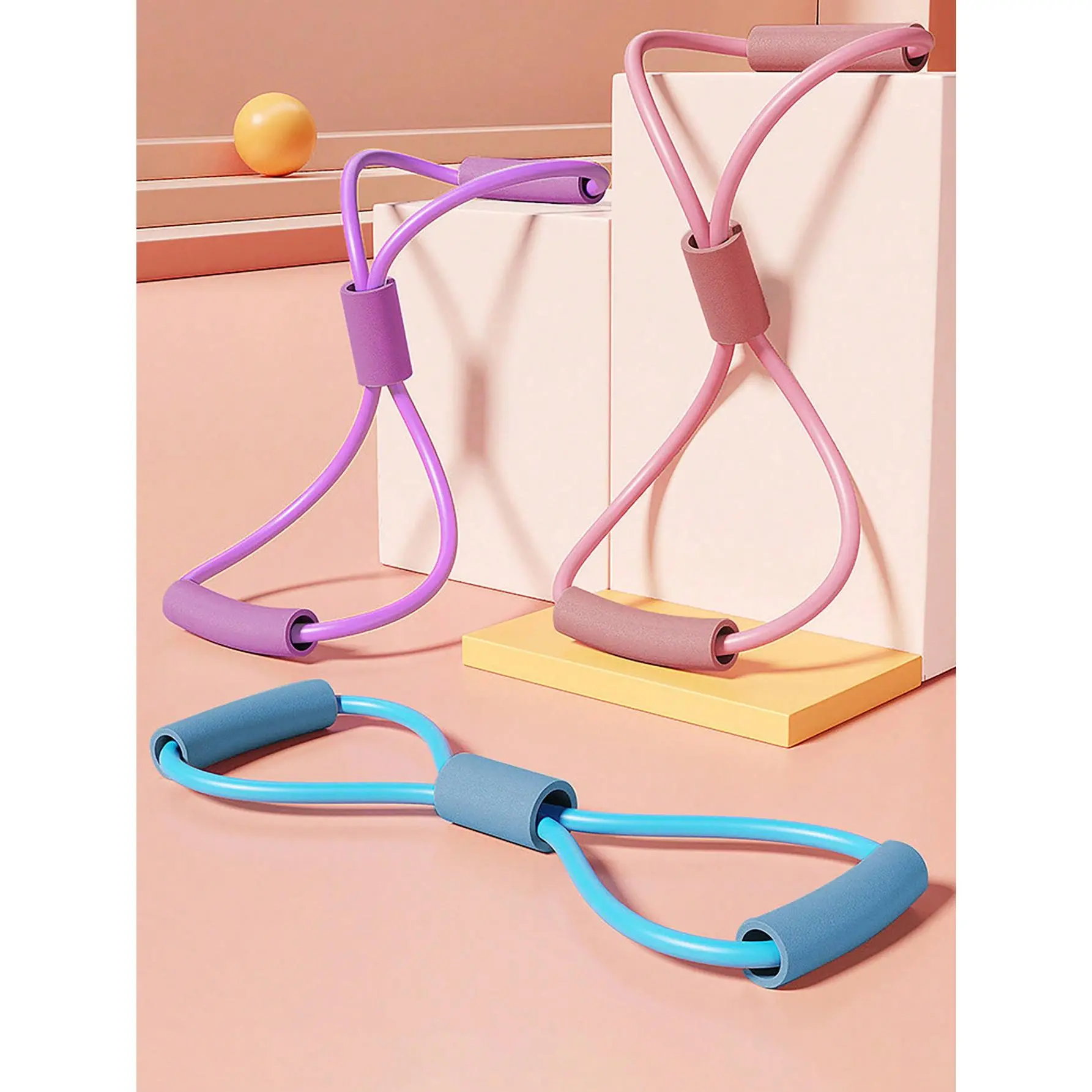 1pc Infinity Resistance Band, Chest Expander Yoga Stretch Strap, Womens Fitness Back Trainer